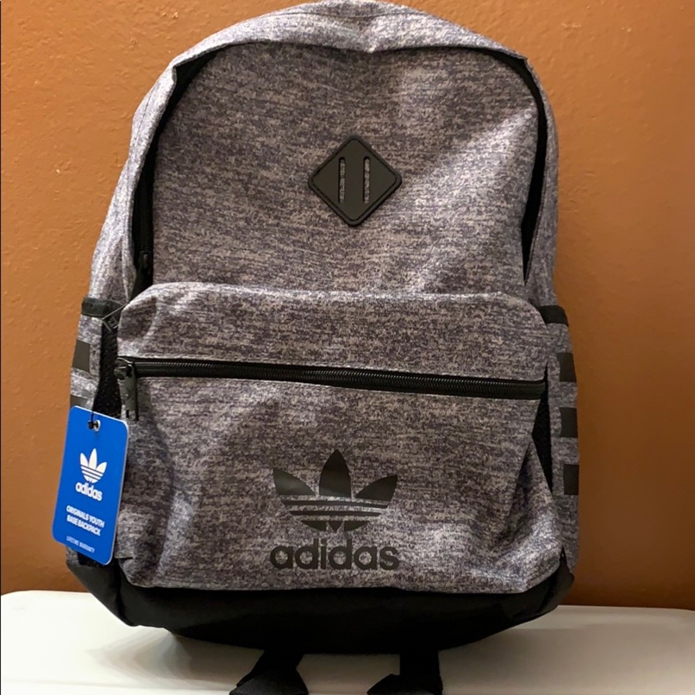 NWT Adidas Backpack Gray/Black 2 Lg pocket 1 Sml